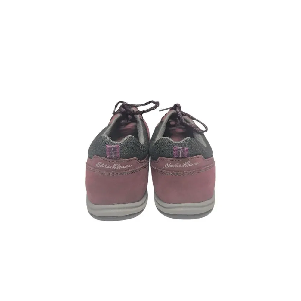 Eddie Bauer Hiking Shoes Womens 9 Purple Suede‎ Leather Trail Low Lace Up